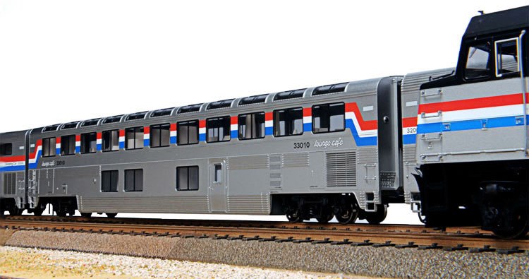 Kato 35-6062 HO Scale Amtrak Superliner Lounge - Phase III #33010