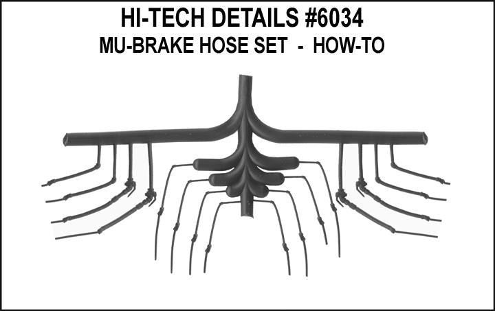 Hi-Tech Details 331-6034 Diesel Locomotive Rubber MU & Brake Hose (Set of 16)
