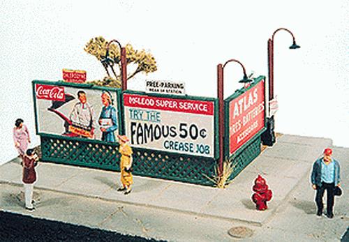 JL Innovative Design 277 HO Scale Sidewalk Lattice Billboard Kit (Pack of 4)