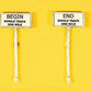 JL Innovative Design 840 HO Right of Way Signs Begin/End Single Track (Set of 2)