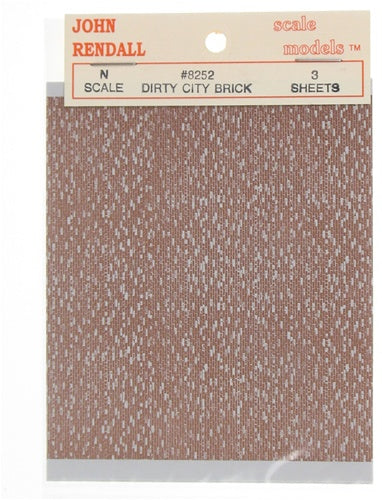 JV Models 8252 N Dirty City Brick Paper Sheets (Pack of 3)