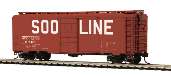 MTH 85-74122 SOO Line HO Scale 40’ PS-1 Box Car #137409 NIB
