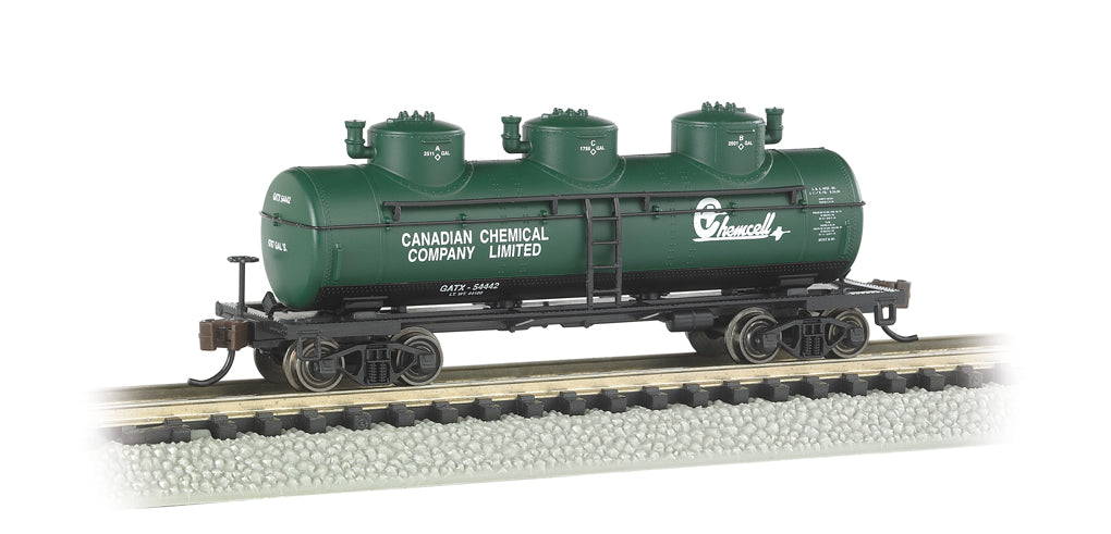 Bachmann 17152 N Canadian Chemical Co. Ltd. Chemcell 3-Dome Tank Car #54442