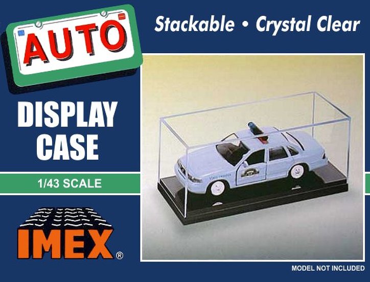 Imex 2512 1:43 Black Base Auto Clear Display Cases (Pack of 2)