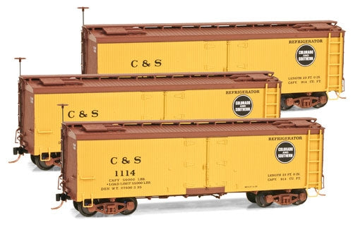 Micro-Trains 99400951 HOn3 C&S 30' Composite-Frame Wood Reefer (Set of 3)