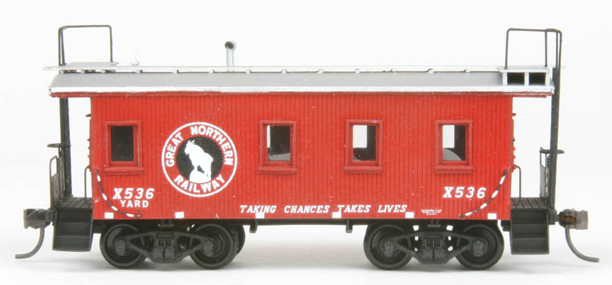 American Model Builders 877 Laser Art GN/BN Transfer Wood Caboose HO Scale Kit