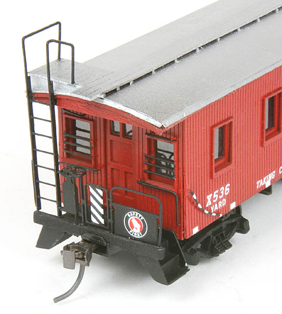 American Model Builders 877 Laser Art GN/BN Transfer Wood Caboose HO Scale Kit