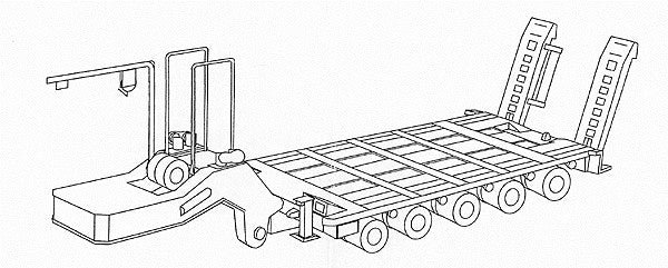 Trident Miniatures 81002 1:87 US/NATO 5-Axle Heavy Flatbed Plastic & Metal Kit