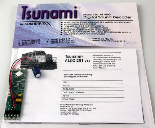 SoundTraxx 828044 Tsunami TSU-AT1000 1-Amp Digital Sound Control Alco V12