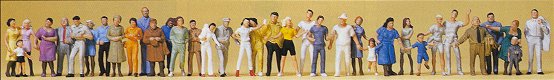 Preiser 14412 HO Standing and Walking Passers-by Figures (Set of 36)