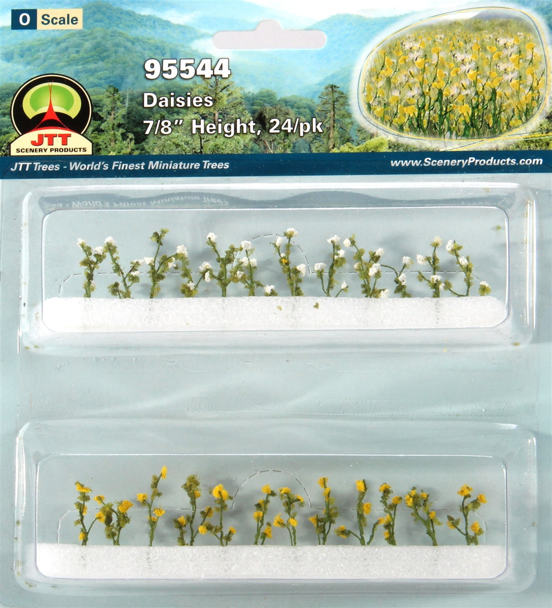 JTT Scenery Products 95544 O 7/8'' Daisies (Pack of 24)