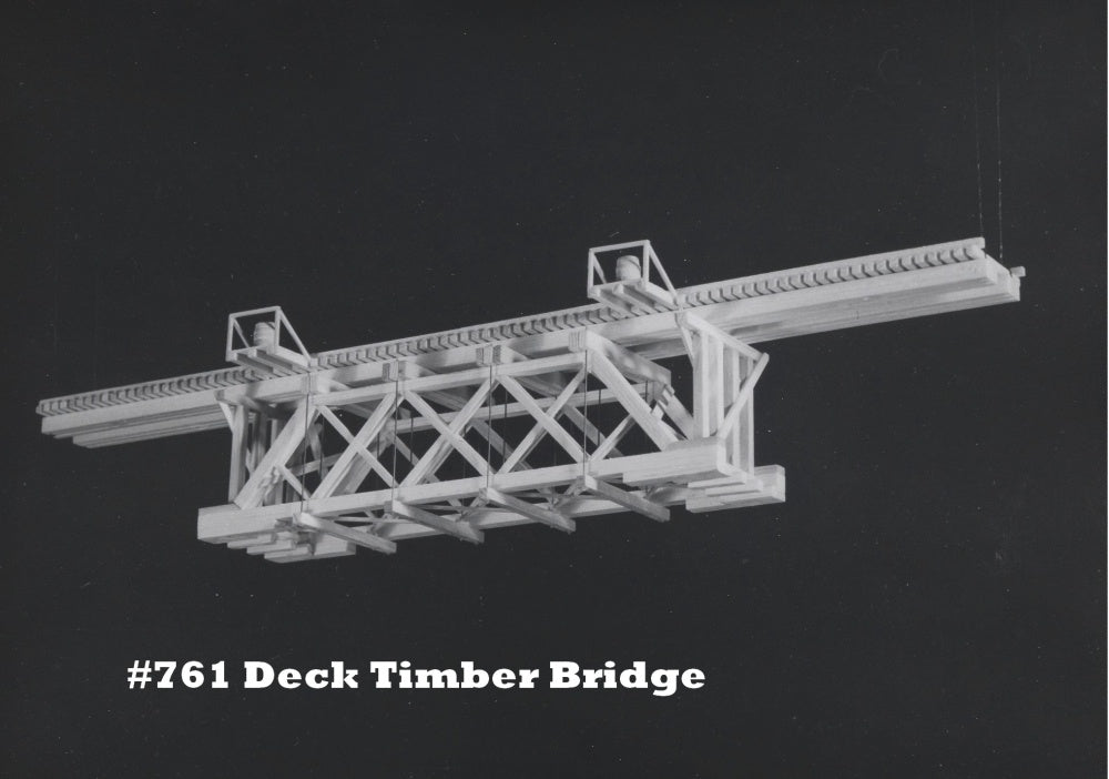 Campbell Scale Models 761 HO Scale 50' Deck Timber Bridge Laser Cut Wood Kit