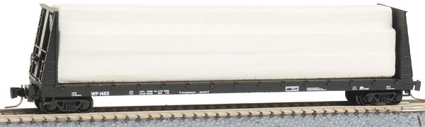 Micro-Trains 52700102 Z Western Pacific 60' Flat Car w/Load #1483