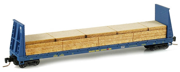 Micro-Trains 52700111 Z GWS 60' Bulkhead Flatcar with Plywood Load #443039