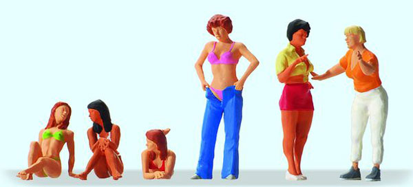 Preiser 65358 O Women At The Camp Site Figures (Set of 6)