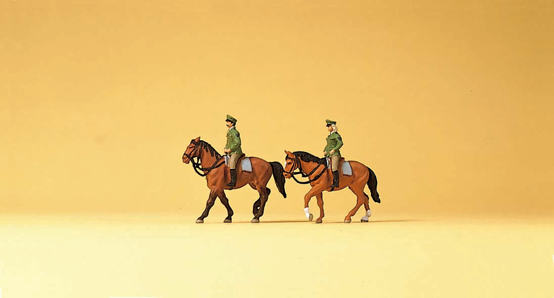 Preiser 79139 N German Police on Horseback Figures (Set of 2)