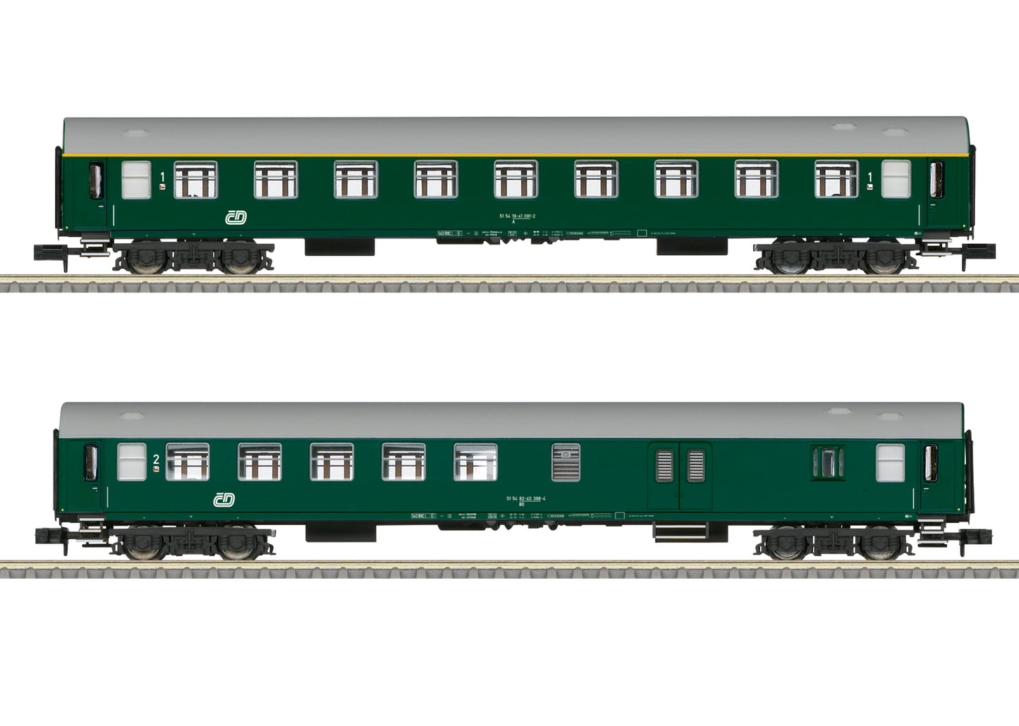 Trix 18251 Minitrix Czech Railroad Type Y/B Express Train Passenger Car Set