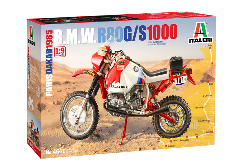 Italeri 4641 1:9 1985 BMW R80-G/S 1000 Paris-Dakar Motorcycle Plastic Model Kit