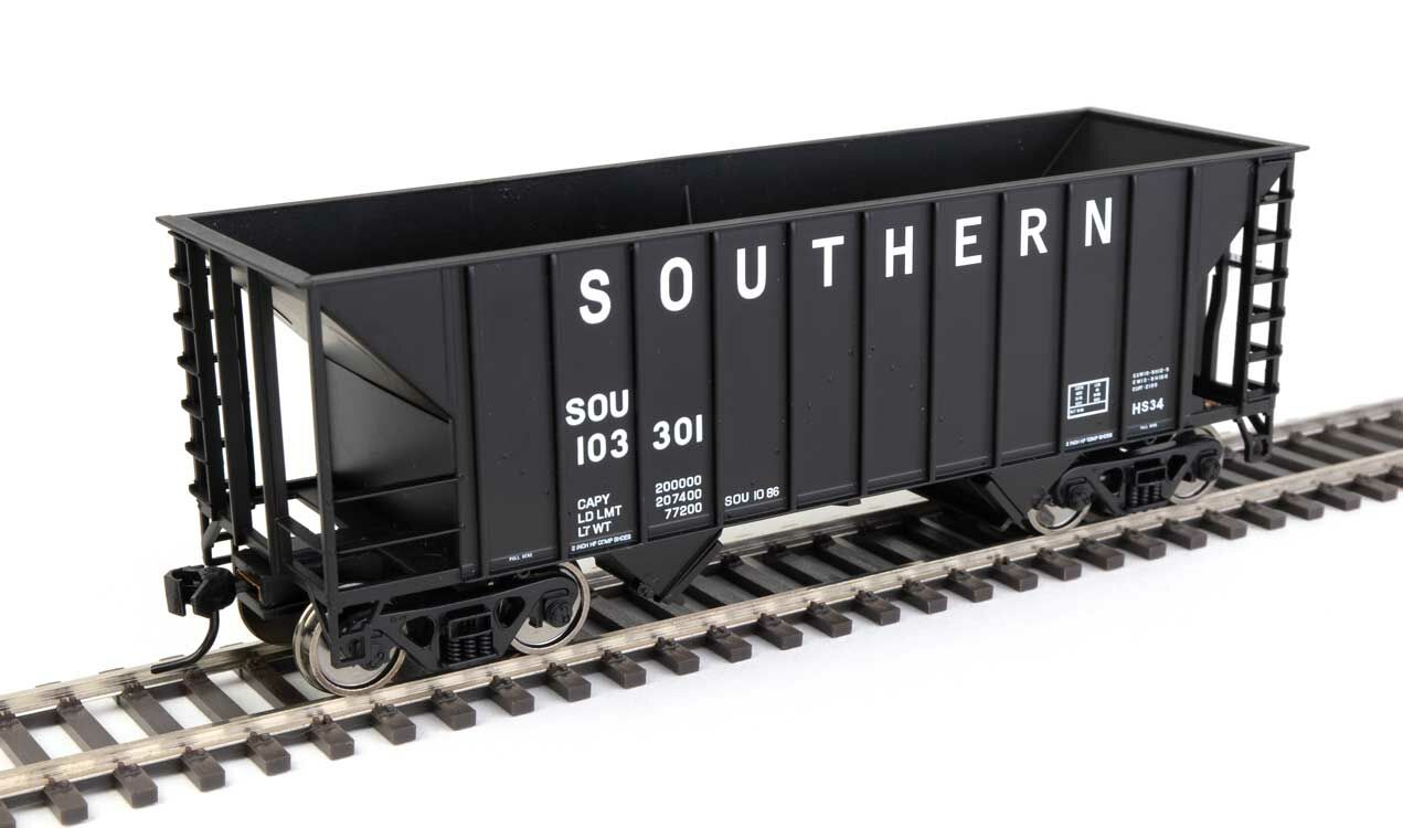 Walthers 910-56616 HO Southern Railway 34' 100-Ton 2-Bay Hopper RTR #103301