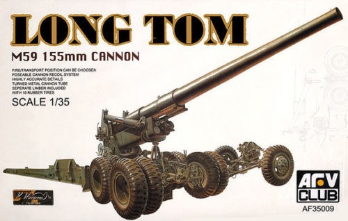 AFV Club AF35009 1:35 M59 155mm Long Tom Gun Military Artillery Kit