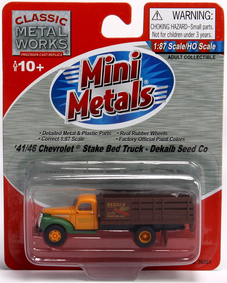 Classic Metal Works 30351 HO Mini Metals DeKalb '41-46 Chevrolet Stakebed Truck
