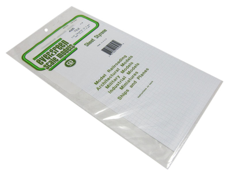 Evergreen Scale Models 14505 .040" x 12" x 24" x 1/4" Polystyrene Square Tile