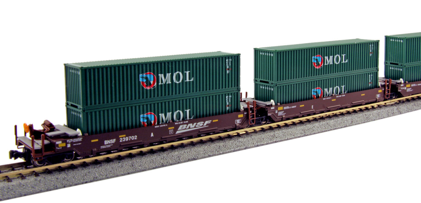 Kato 106-6154 N BNSF Gunderson Maxi-I 5-Unit Double-Stack Well Car #239702 Set
