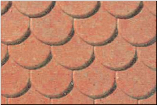 JTT Scenery Products 97437 HO Patterned Plastic Scalloped Edge Tile (Pack of 2)