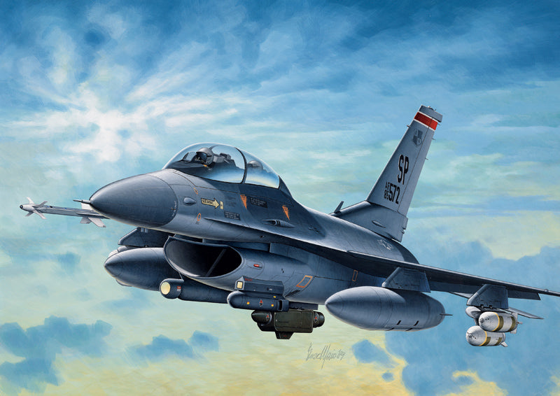 Italeri 0188 1:72 F-16 C/D Night Falcon Military Aircraft Plane Model Kit