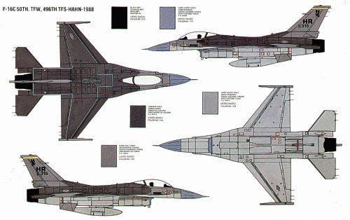 Italeri 0188 1:72 F-16 C/D Night Falcon Military Aircraft Plane Model Kit