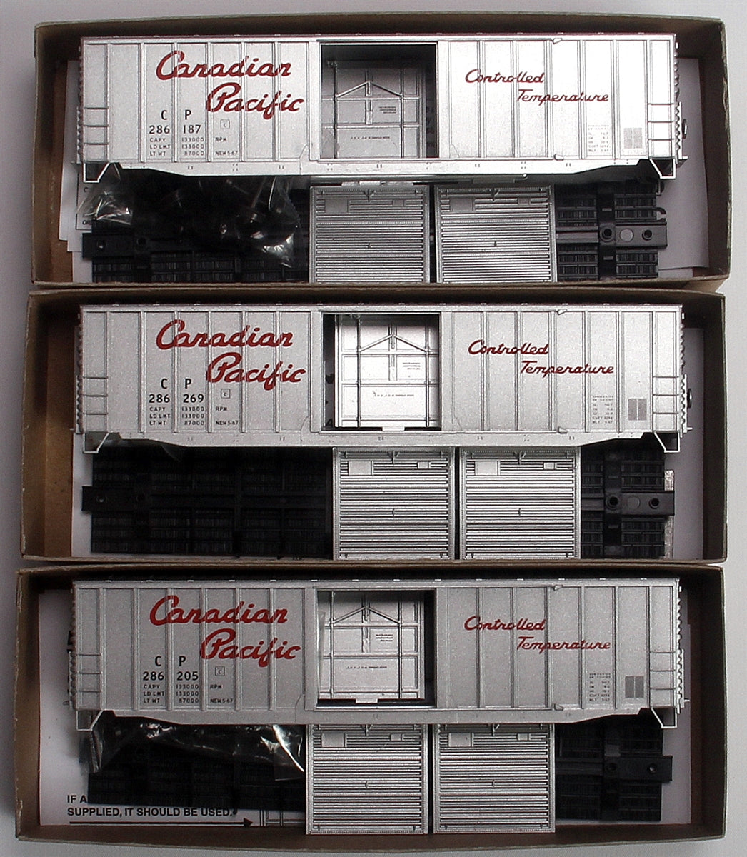 Accurail 56404 Canadian Pacific 50' Ext Post Boxcar Kit 3/Pack