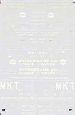 Microscale 87-479 HO 1966-1972 Missouri-Kansas Texas Freight Cars Decal Sheet
