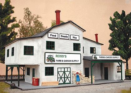 Northeastern Scale Models 40018 HO Farm & Garden Supply Kit - 4-5/16 x 8-1/4"