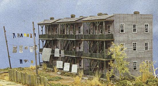 Northeastern Scale Models 20108 HO Tenement Row Laser Cut Building Kit