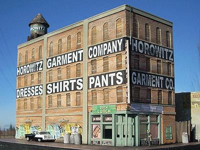 Downtown Deco 1046 HO Horowitz Garment Company Building Kit