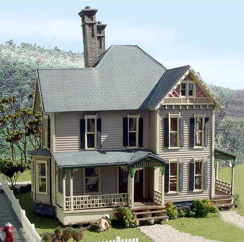 Branchline Trains 600 HO Dubois House - Laser-Art Building Kit