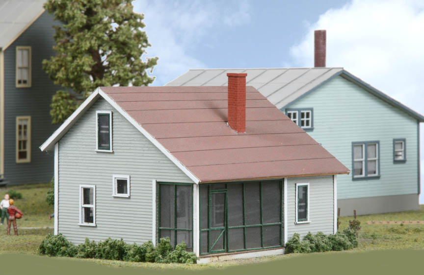 American Model Builders 139 HO Scale Laser Art Maple Street 1.5 Story House Kit