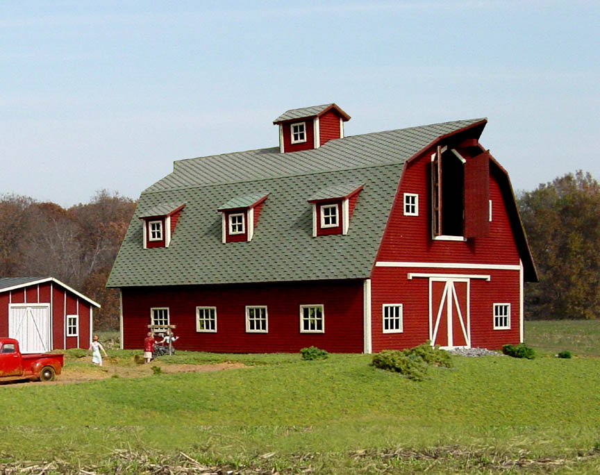 American Model Builders 119 HO Country Barn Laser Art Building Kit