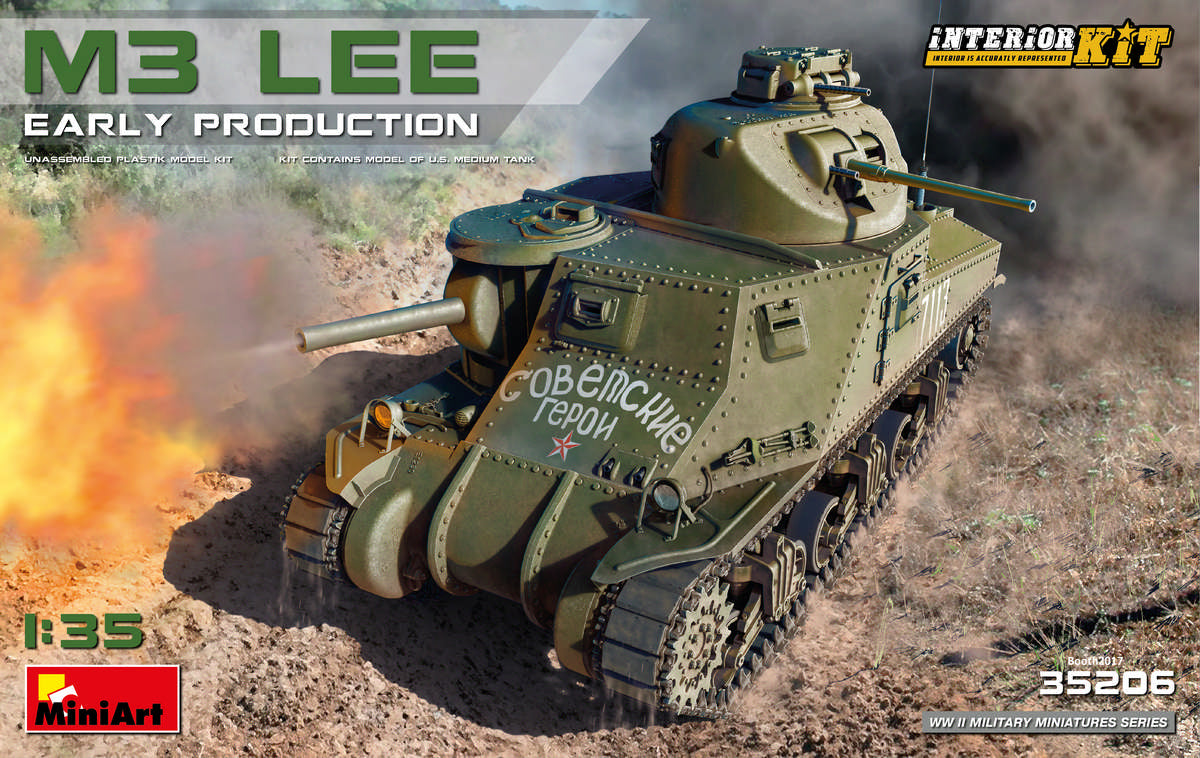 MiniArt 35206 1:35 M3 Lee Early ProductionInterior Military Tank Model Kit