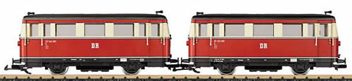 LGB 29655 G DR Class VT 133 Rail Bus & Trailer Car Set - DCC