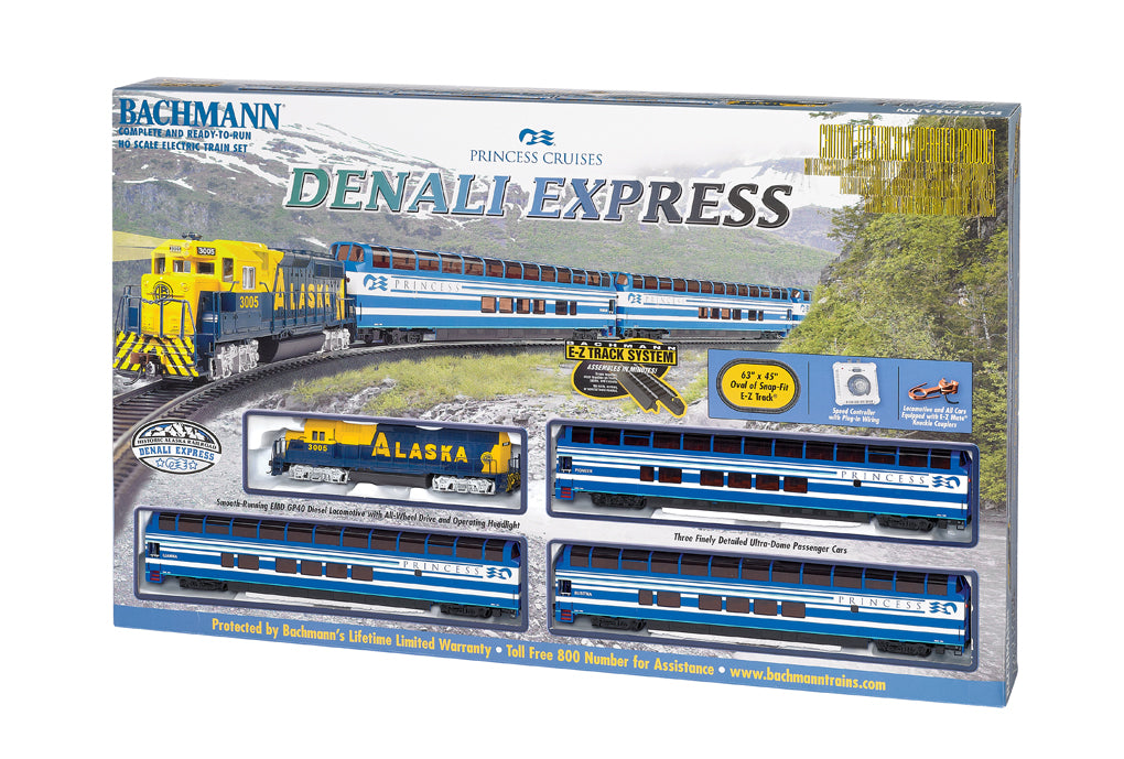 Bachmann 00715 HO Gauge Princess Cruises Denali Express Diesel Starter Train Set