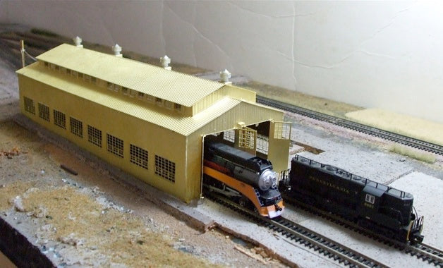 Micron Art 1087A Z Etched & Cast Metal Two Stall Engine House 143 Scale Feet