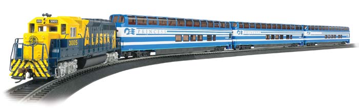 Bachmann 00715 HO Gauge Princess Cruises Denali Express Diesel Starter Train Set