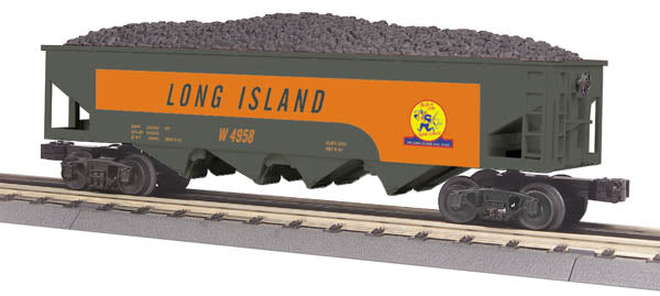 MTH 30-75427 O Gauge Long Island 4-Bay Hopper #4958 w/ Coal Load