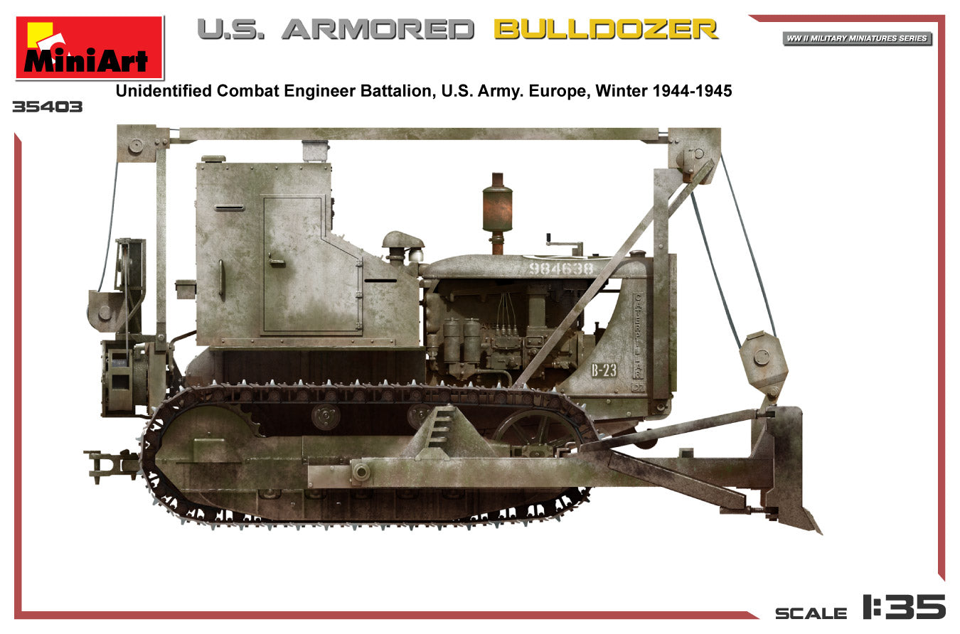 MiniArt 35403 1:35 U.S. Armored Bulldozer Plastic Model Kit