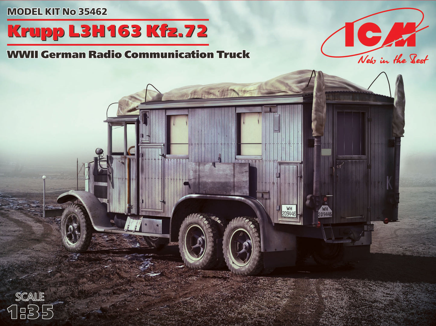 ICM 35462 1:35 KRUPP L3H163 KFZ.72 Plastic Model Kit