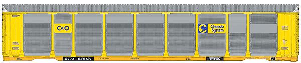 Walthers 920-101401 HO C&O 89' Thrall Enclosed Tri-Level Auto Carrier #950127