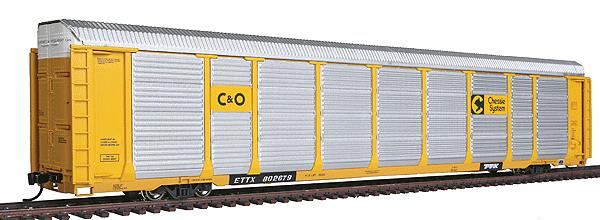 Walthers 920-101402 HO Chesapeake & Ohio 89' Thrall Tri-Level Auto Carrier