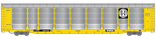 Walthers 920-101301 HO BNSF 89' Thrall Bi-Level Auto Carrier #603115