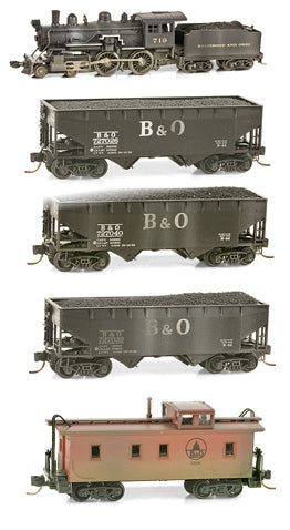 Micro-Trains 99301180 N Baltimore & Ohio Weathered Steam Freight Train Set